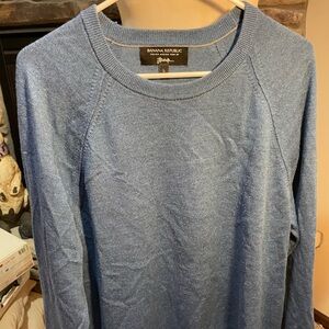 Banana Republic Italian Merino Blue Knit
